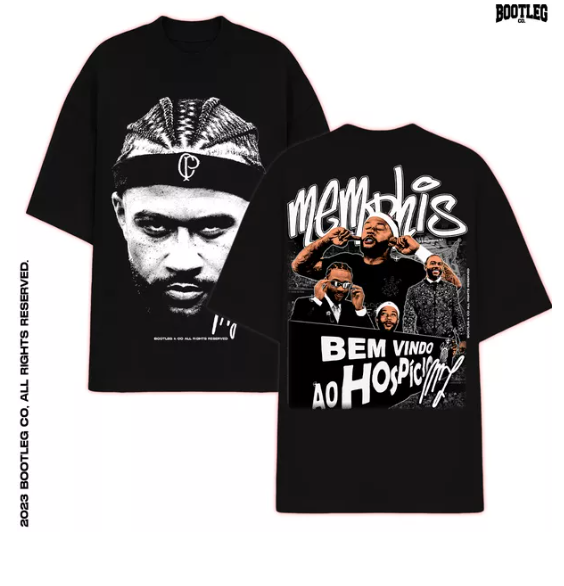 Camiseta Oversized Preta Memphis
