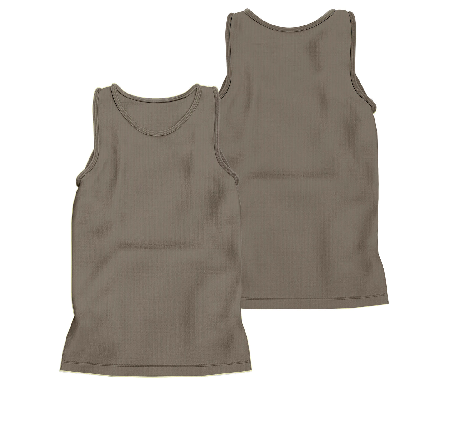 CAMISETA REGATA RIBANA MARROM NOZES (REF.: 020)