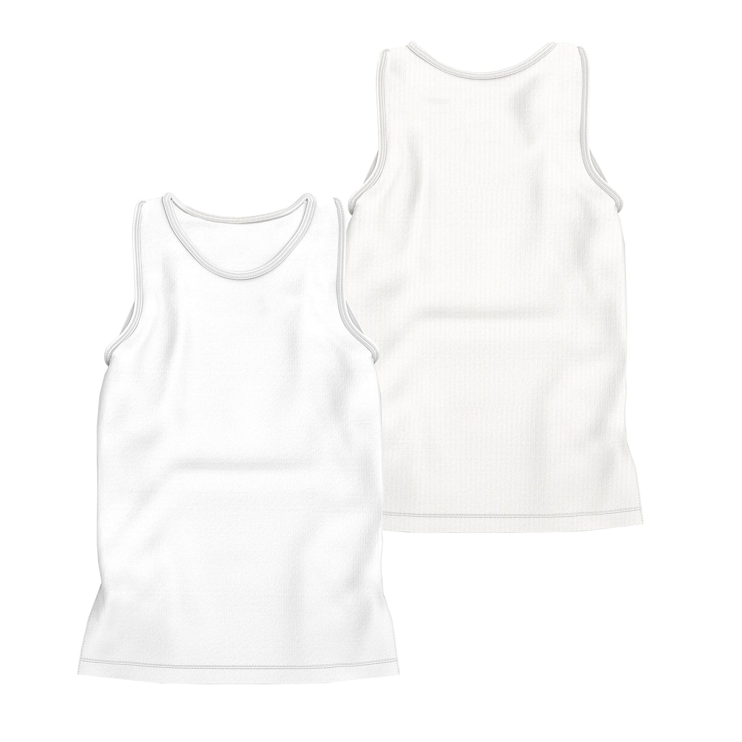 CAMISETA REGATA EM COTTON BRANCA (REF.: 001)