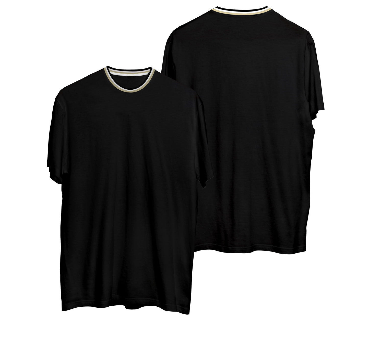 CAMISA LONG COTTON PRETO C/ GOLA DIFERENCIADA 2 (REF.:129)
