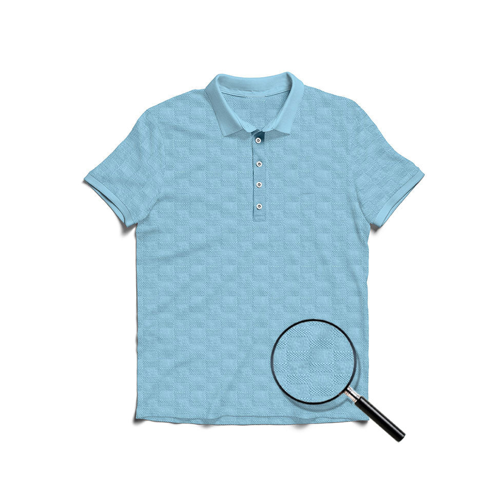 CAMISA POLO PREMIUM AZUL BEBE TRICOT (Ref.: 112)