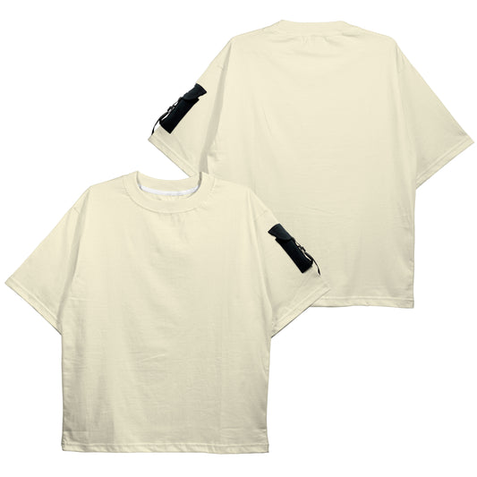 CAMISA OVERSIZED PREMIUM OFF WHITE C/ BOLSO PRETO (REF.: 108)