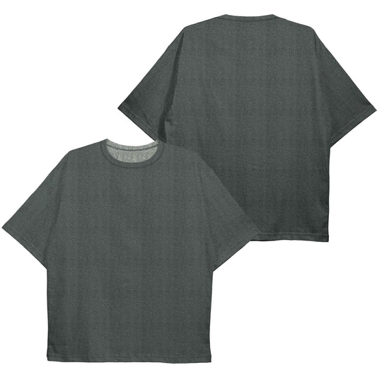 CAMISA OVERSIZED A LAZER PREMIUM MESCLA PRETO/BRANCO (REF.: 139)