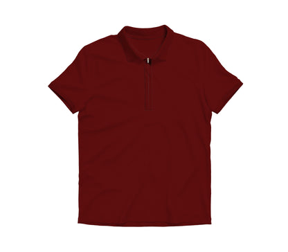 CAMISA POLO PREMIUM ZIPPER VERMELHO (Ref.: 003)