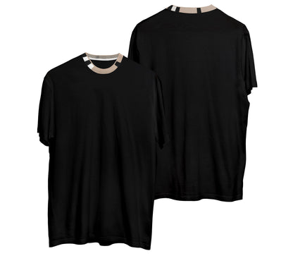 CAMISA LONG COTTON PRETO C/ GOLA DIFERENCIADA 1 (REF.:128)