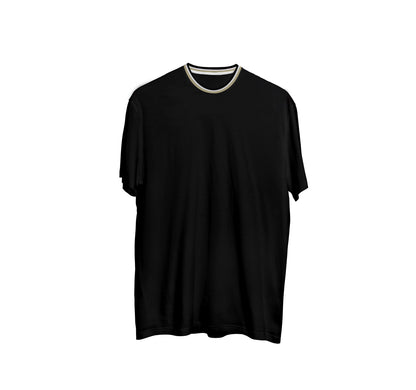 CAMISA LONG COTTON PRETO C/ GOLA DIFERENCIADA 2 (REF.:129)