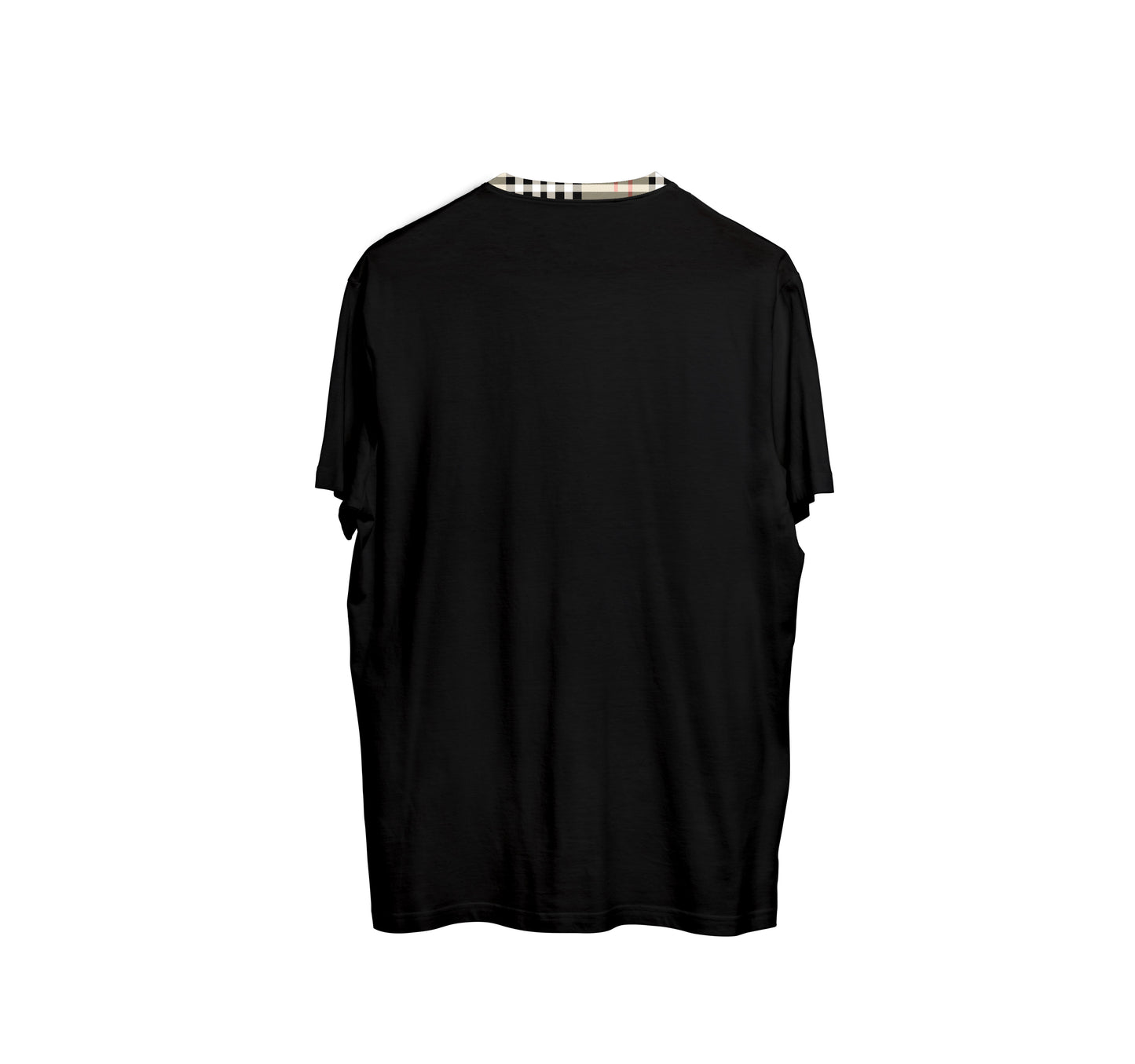 CAMISA LONG COTTON PRETO C/ GOLA BURBERRY (REF.:104)
