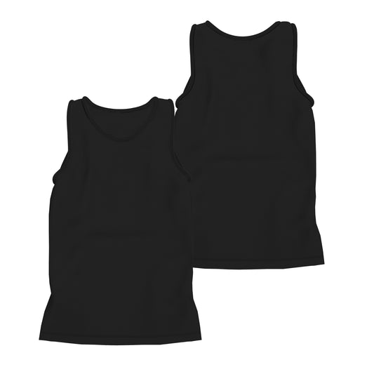 CAMISETA REGATA EM COTTON PRETA (REF.: 002)