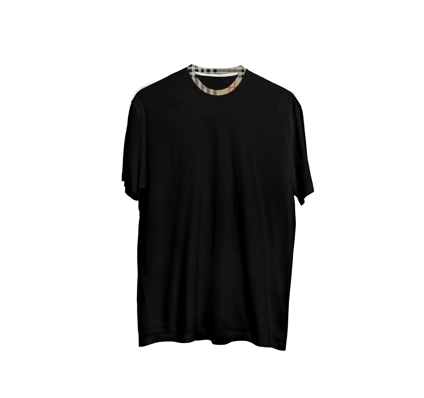 CAMISA LONG COTTON PRETO C/ GOLA BURBERRY (REF.:104)