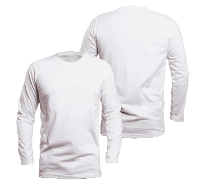 CAMISETA MANGA LONGA BRANCA (REF:. 001)