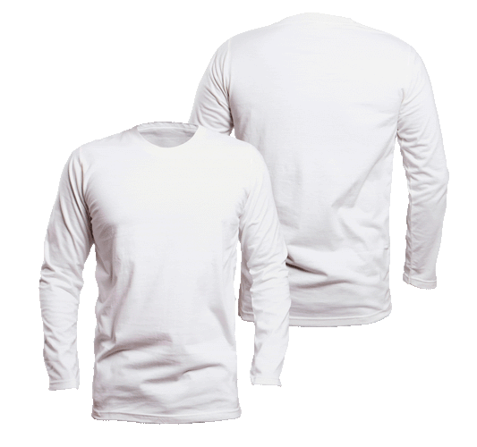 CAMISETA MANGA LONGA BRANCA (REF:. 001)