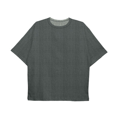 CAMISA OVERSIZED A LASER PREMIUM MESCLA PRETO/BRANCO (REF.: 139)