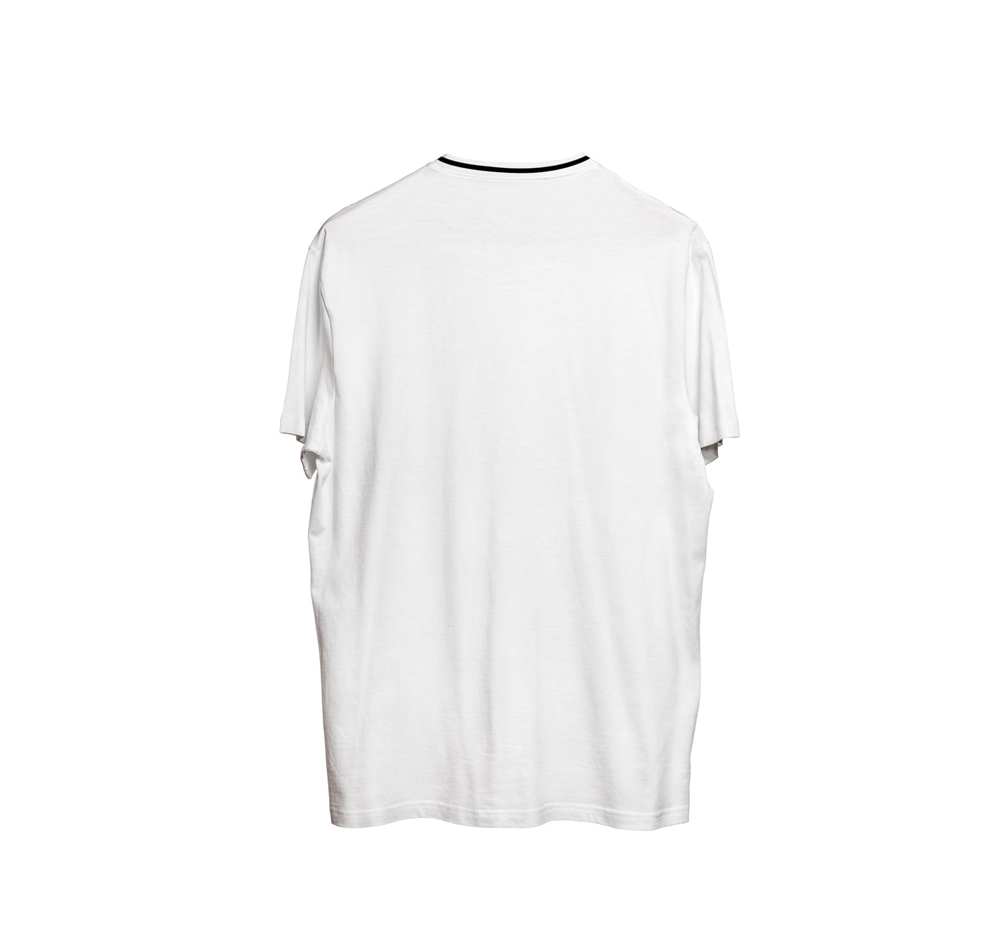 CAMISA  LONG COTTON BRANCO C/ GOLA BRANCO/PRETO/BRANCO (REF.:103)