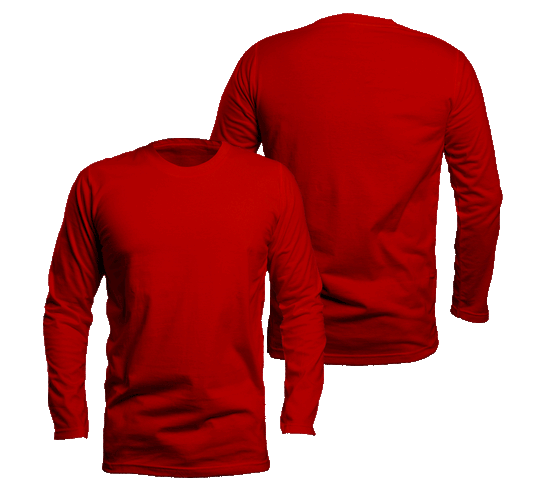 CAMISETA MANGA LONGA VERMELHA (REF:. 003)