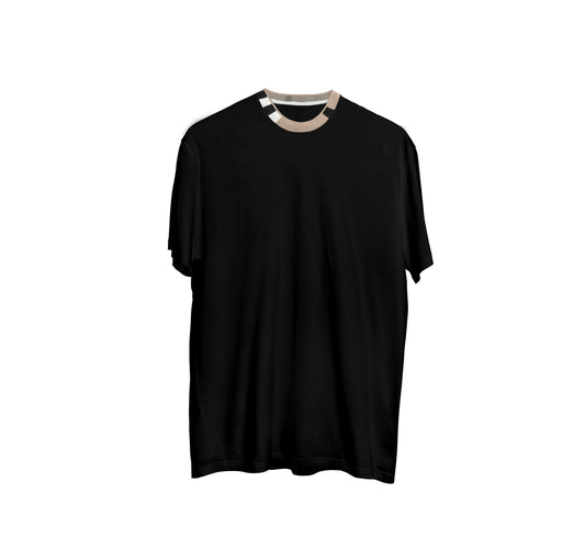 CAMISA LONG COTTON PRETO C/ GOLA DIFERENCIADA 1 (REF.:128)