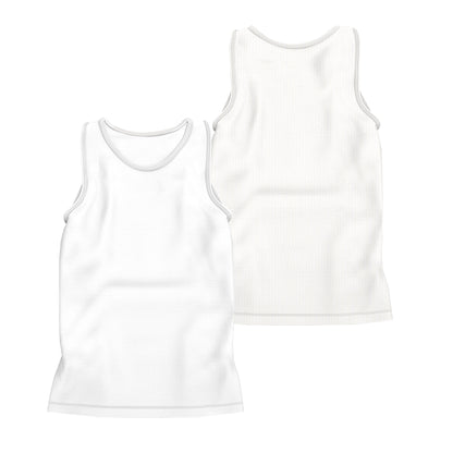 CAMISETA REGATA EM COTTON BRANCA (REF.: 001)