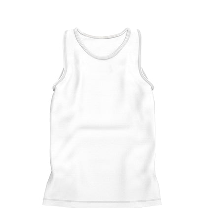 CAMISETA REGATA EM COTTON BRANCA (REF.: 001)